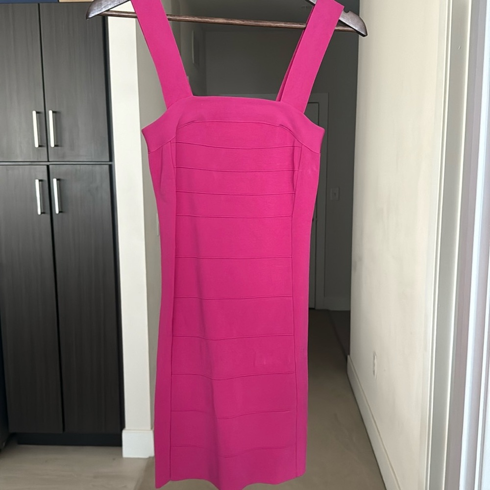 Express hot pink mini bandage dress